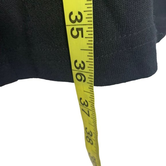 Vintage 90s Black Crochet Cardigan Long Sleeve Button Up Mini Dress Medium - Picture 6 of 8